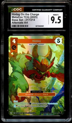 CGC 9.5 MINT+ Hodag On the Charge 217/214 ALTERNATE ART MZ1 Metazoo Card 081 - Image 2