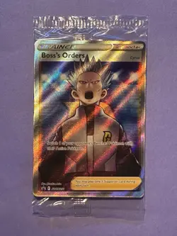 Pokemon Boss's Orders SWSH251 SEALED 4 Cards-1x Full Art-3x Holo Pokemon Card - Image 1