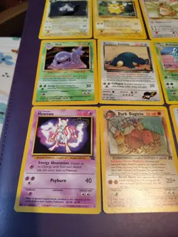 Pokemon Vintage Lot Of 9 Cards 1999 Fossil Base Swirl Htf Rare - Image 2