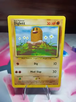 Pokemon Card - Diglett Base Set Fight Symbol Error 47/102 Common-Nm - Image 1