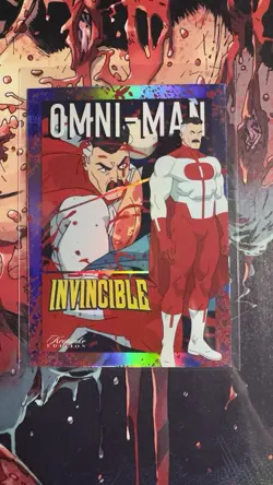 Invincible Omni Man Blood Splatter Pop-art Card SDCC 2025 EXCLUSIVE Keepsake - Image 1