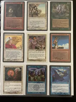 MTG-RA Mixed Lot 9 Signed Magic The Gathering Cards By ROB ALEXANDER KAIA FOGLIO - Image 1
