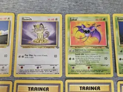 Vintage Pokemon Card Lot WOTC Base Jungle Fossil 10x Commons Trainers Cards - Image 4