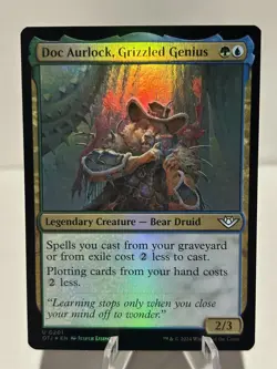Doc Aurlock, Grizzled Genius 201 U Outlaws of Thunder Junction FOIL NM MTG - Image 1