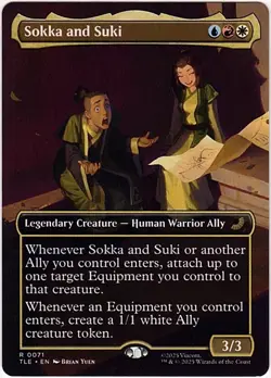 MTG Avatar: The Last Airbender Sokka and Suki Borderless (Rare) - Image 1