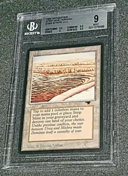 MTG Antiquities Strip Mine Even Stripe BGS 9 MINT Vintage Graded Magic Psa Cgc - Image 1