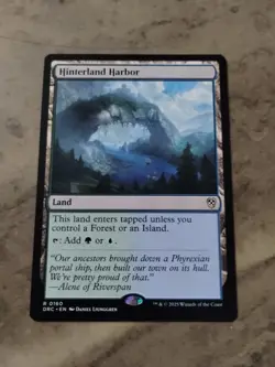 Hinterland Harbor Commander: Aetherdrift Regular Land Rare MTG - Image 1