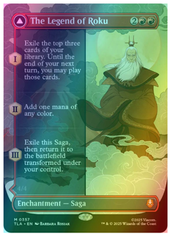 The Legend of Roku // Avatar Roku - Foil - Borderless Avatar MTG - Image 1