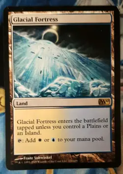 Glacial Fortress MTG Core 2010 M10 Rare Land Moderately Played x1 JS1 - Image 1