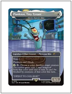 1x Plankton, Tiny Tyrant (Skrelv), Non-Foil, Spongebob Secret Lair Drop, MTG NM - Image 1