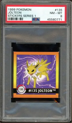 Pokemon - Jolteon, Stickers Series 1 #135 PSA 8 - Image 1