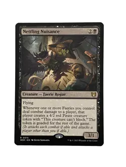 MTG Nettling Nuisance Commander: Wilds of Eldraine WOC 15 Regular Rare NM - Image 1