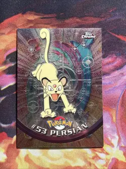 2000 Topps Chrome Pokemon Series 1 Persian #53 Holo Foil NM - Image 1