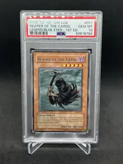 Yugioh Reaper of the Cards 1st Edition LOB-071 PSA 10 Rare - Image 1