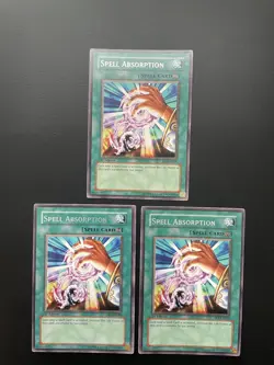Yugioh Spell Absorption FET-EN039 Rare 1st Edition NM/LP X3 - Image 1
