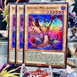 3x Yugioh Playset Bystial Magnamhut CH01-EN011 Ultra Rare 1st Ed Near Mint - Image 1