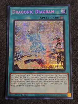 YuGiOh! Dragonic Diagram, MP25-EN139, Prismatic Secret Rare, 1st Edition - Image 1