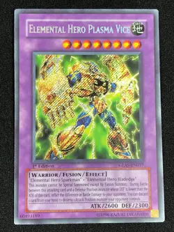 YUGIOH ELEMENTAL HERO PLASMA VICE GLAS-EN037 1ST SECRET (NM) - Image 1
