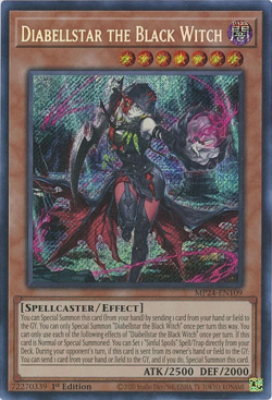 YUGIOH (MISPRINT) Diabellstar the Black Witch MP24-EN109 Secret Rare - Image 1