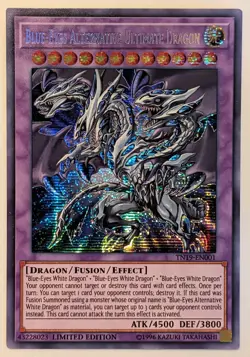 Yu Gi Oh Trading Card Blue-Eyes Alternative Ultimate Dragon TN19-EN001 Prismatic - Image 1