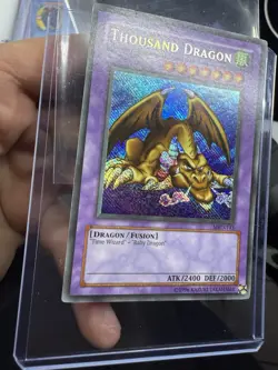 Yugioh Thousand Dragon MRD-143 Secret Rare REVERSE FOIL Misprint Error PLAYED - Image 4