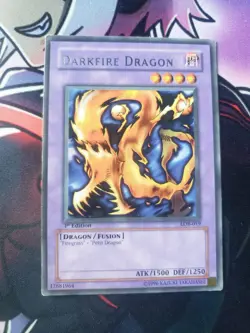 Yu-Gi-Oh! Darkfire Dragon LOB-019 1st Edition Light Play - Image 1
