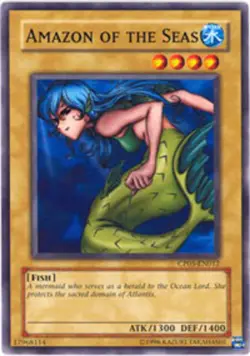 Lightly Played Amazon of the Seas - CP05-EN012 - Common - Unlimited Edition - Yu - Image 1