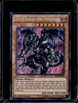 ??Yu-Gi-Oh! D/D/D Dragon King Pendragon YS15-ENL00 Secret Rare 1st Ed?? - Image 1