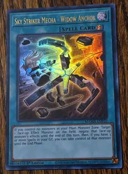 2×)Yugioh!Sky Striker Mecha-Widow Anchor- MAMA-EN010-Ultra Rare-1st Ed. Unplayed - Image 3