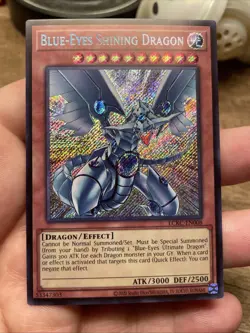 Blue-Eyes Shining Dragon LCKC-EN008 Unlimited Secret Rare NM! +Bonus FREESHIP! - Image 1