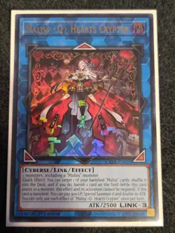Yugioh! Maliss Q Hearts Crypter - CRBR-EN020 - Ultra Rare - 1st Edition Near Min - Image 1