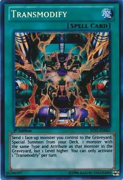 Yugioh! MP Transmodify - JOTL-EN067 - Secret Rare - 1st Edition Moderately Playe - Image 1