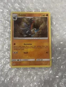 Gabite 61/131 NM Pokemon TCG Card Forbidden Light 2018 Fighting Uncommon NM - Image 1