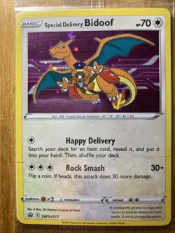 Special Delivery Bidoof SWSH177 SWSH: Sword & Shield Promo Cards Holo - Image 3