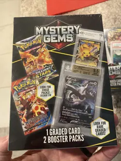 Lot Of 2 Pokemon Mystery Gems 1 Graded Card, 2 Booster Packs 2024 - Image 2