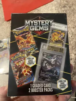 Lot Of 2 Pokemon Mystery Gems 1 Graded Card, 2 Booster Packs 2024 - Image 3