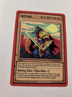 Wolf Knight 100/150 Legendary Ward Trading Card Game Card - Image 2