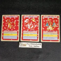Charizard Topsun Green Back 004 005 006 Pokemon card 3set 1995 Japanese - Image 1