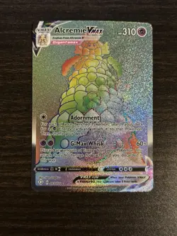 Alcremie VMAX 073/072 Shining Fates Full Art Rainbow Rare Holo Pokemon Card NM - Image 1