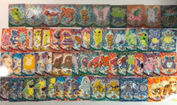 Lot of 60 Topps Pokemon TV Animation Cards 10 Holos Foil / 50 Non-holo Black - Image 1