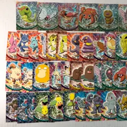 Lot of 60 Topps Pokemon TV Animation Cards 10 Holos Foil / 50 Non-holo Black - Image 4