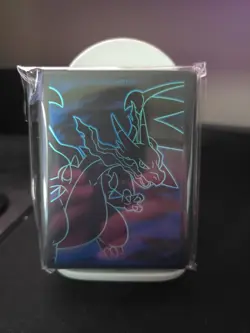 Mega Charizard X Card Sleeves Sealed 65x Pokemon Phantasmal Flames ETB *NEW* - Image 1