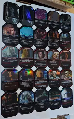 BATTLESTAR GALACTICA CCG 25 RARE FOIL Cards Lot from BASE Set - Image 2