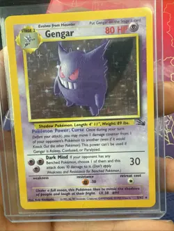Gengar 5/62 Fossil Holo - Vintage WOTC 1999 - Near Mint - Authentic Pokemon Card - Image 1