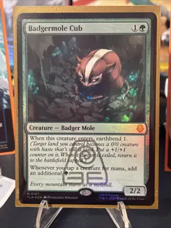 Badgermole Cub Foil 0167 - Mythic Rare - MTG Plus 2 Bonus Cards!!! - Image 2