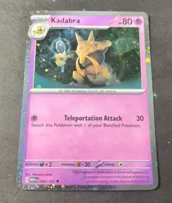 Pokemon 151 Kadabra Cosmos Holo Promo Card 064/165 NM - Image 1