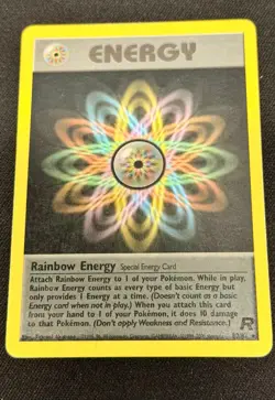 Pokemon Team Rocket 3-Card Lot Rainbow Energy, Dark Alakazam, Dark Gyarados WotC - Image 3