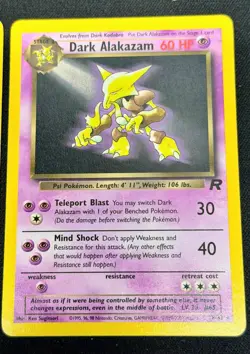 Pokemon Team Rocket 3-Card Lot Rainbow Energy, Dark Alakazam, Dark Gyarados WotC - Image 4