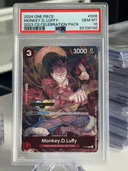 PSA 10 Monkey D Luffy P-006 Championship CS Celebration 2023 One Piece Card - Image 1