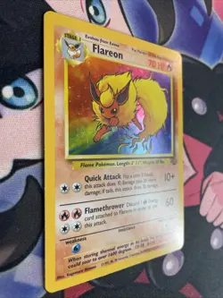 Pokemon Flareon 3/64 Jungle Set Holo Rare WOTC Vintage 1999 TCG Card LP/NM - Image 2